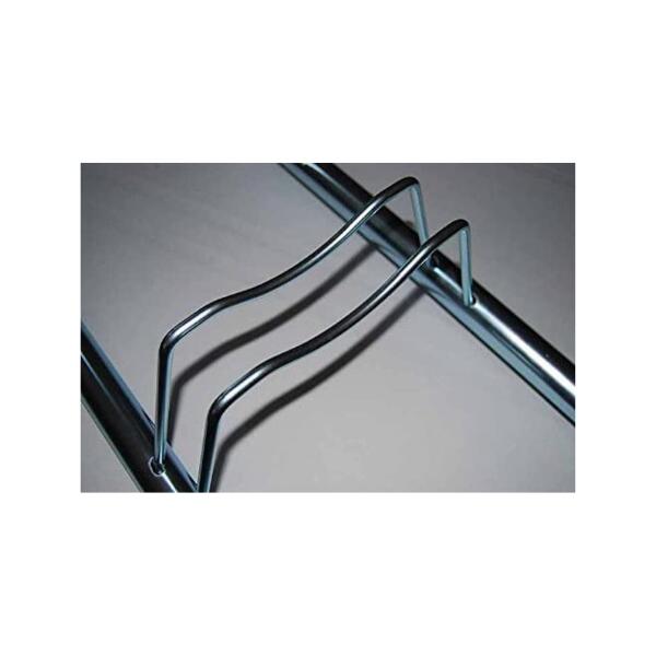 Porte-vélos avec 3 poteaux hauts et bas, acier, 77x42x41cm - 1203 B - Silver 2/5