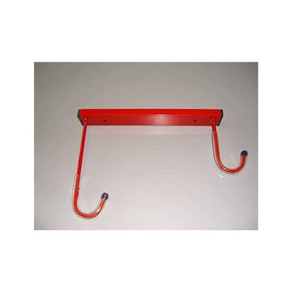 Porte-vélos mural 2 places, peint, 35x5x30cm - 4002 - Rouge 2/2
