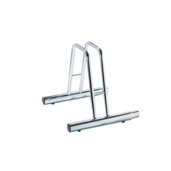 Portabici Singolo Modulabile Acciaio 385x40x42cm - 1001 AB-TR-B - Argento