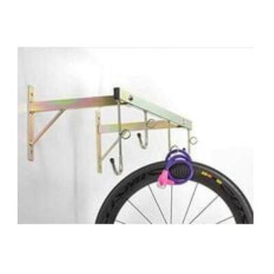 Portabici a Parete Smontabile con Anelli 4 Posti 78x37x28cm - 3004 A - Oro