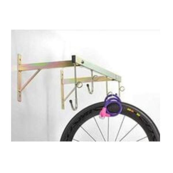 Andrys - Porte-vélos Mural Amovible Avec Anneaux, 4 Places, 78x37x28cm - 3004 A - Or - Crochet Vélo - Jaune - Taille Unique - Decathlon