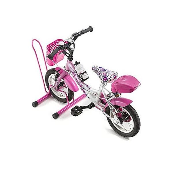 Porte-vélos enfant avec socle, 38,5x29x50cm - 7021 - Rose 4/5