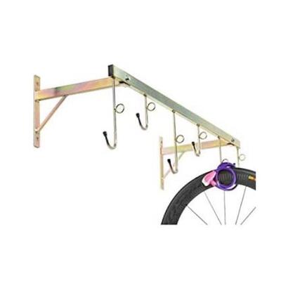 Portabici a Parete Smontabile con Anelli 6 Posti 126x37x29cm - 3006 A - Oro