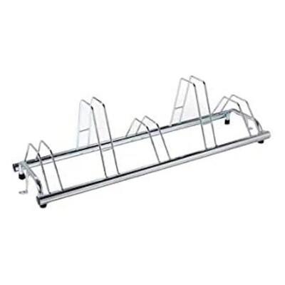 Portabici da Terra per 5 Biciclette Zincato 140x42x38cm - 1005 B - Argento