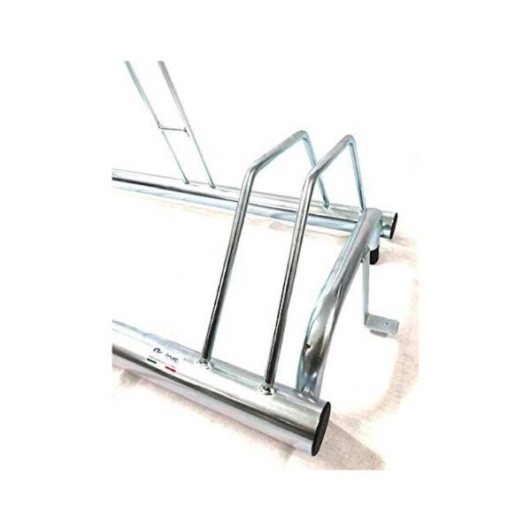 Support de sol pour 5 vélos, galvanisé, 140x42x38cm - 1005 B - Argent 2/4