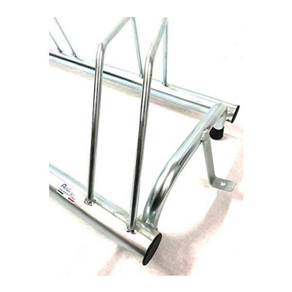 Porte-vélos incliné pour 3 vélos, galvanisé, 100x42x40cm - 1003 I - Argent 4/4