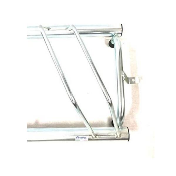Porte-vélos incliné pour 3 vélos, galvanisé, 100x42x40cm - 1003 I - Argent 3/4