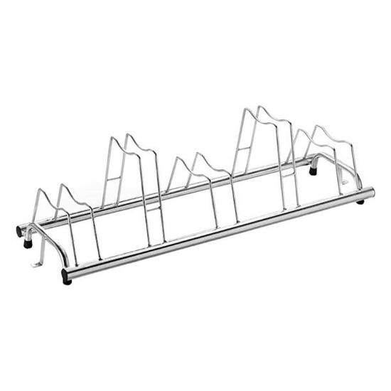Portabici per 5 Biciclette Copertoni fino 8cm 140x42x41cm - 1203 M - Argento