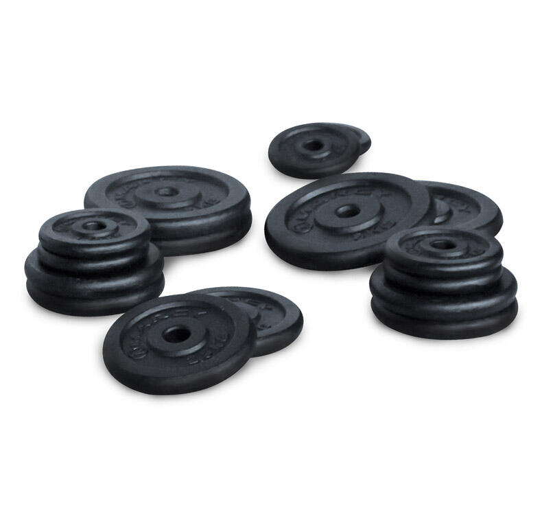 Set de pesas - duraderas y resistentes - 50kg Hierro fundido negro 2/4