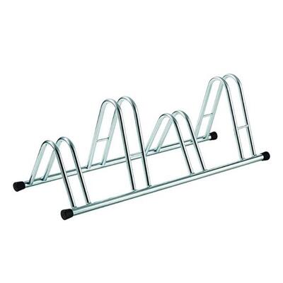 Portabici da Terra per 3 Biciclette. Zincato. 110x42x38cm - 1004 EC - Argento