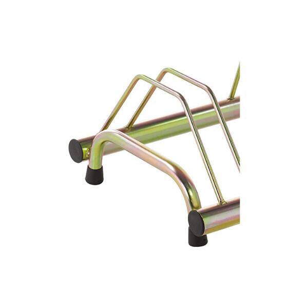 Porte-vélos au sol pour 3 vélos, galvanisé, 77x42x40cm - 1003 G - Or 3/4