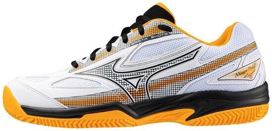 Zapatillas Mizuno Break Shot 4 Padel Blanco Azul Naranja - - 40