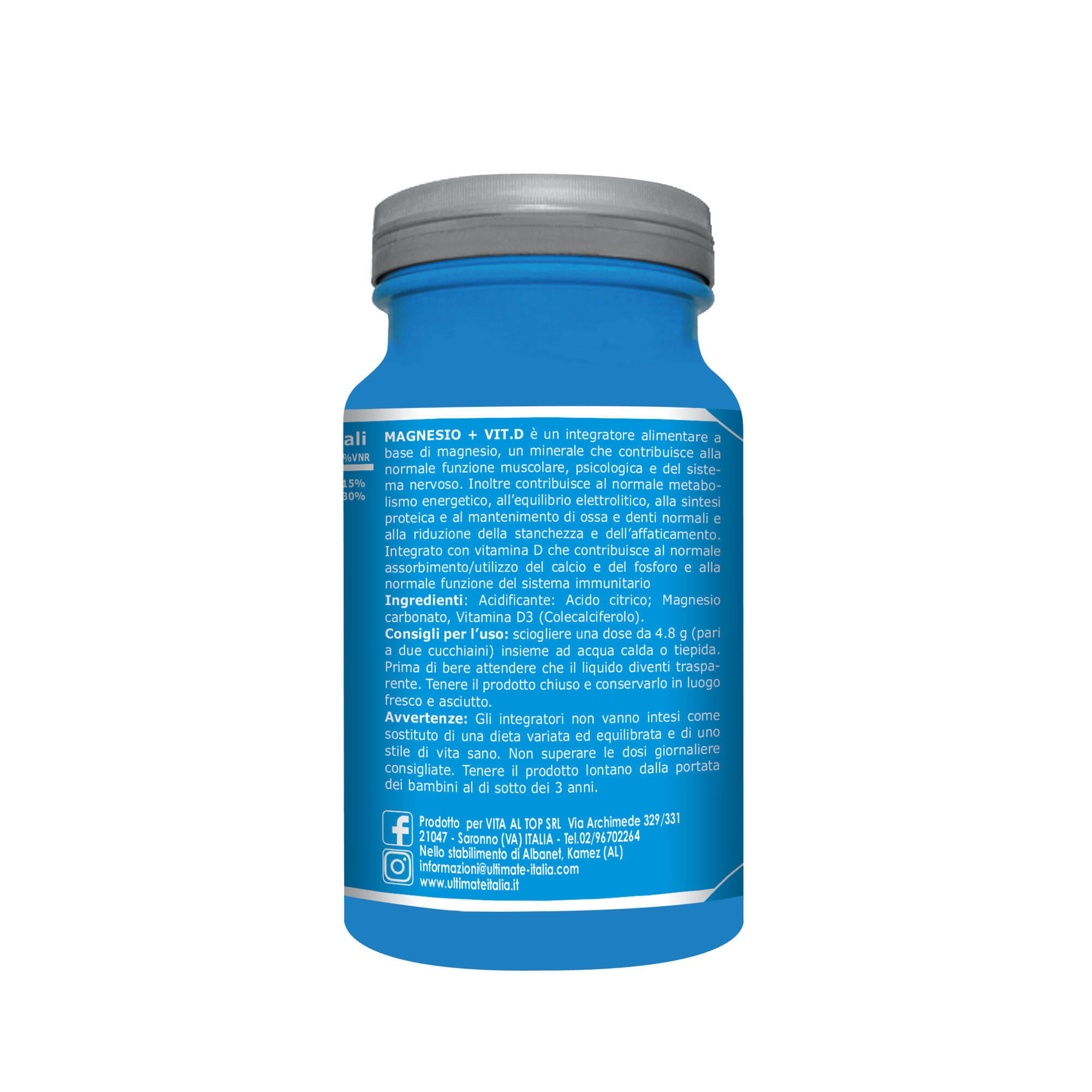 Integratore alimentare - MAGNESIO + VIT. D - 180g 2/5