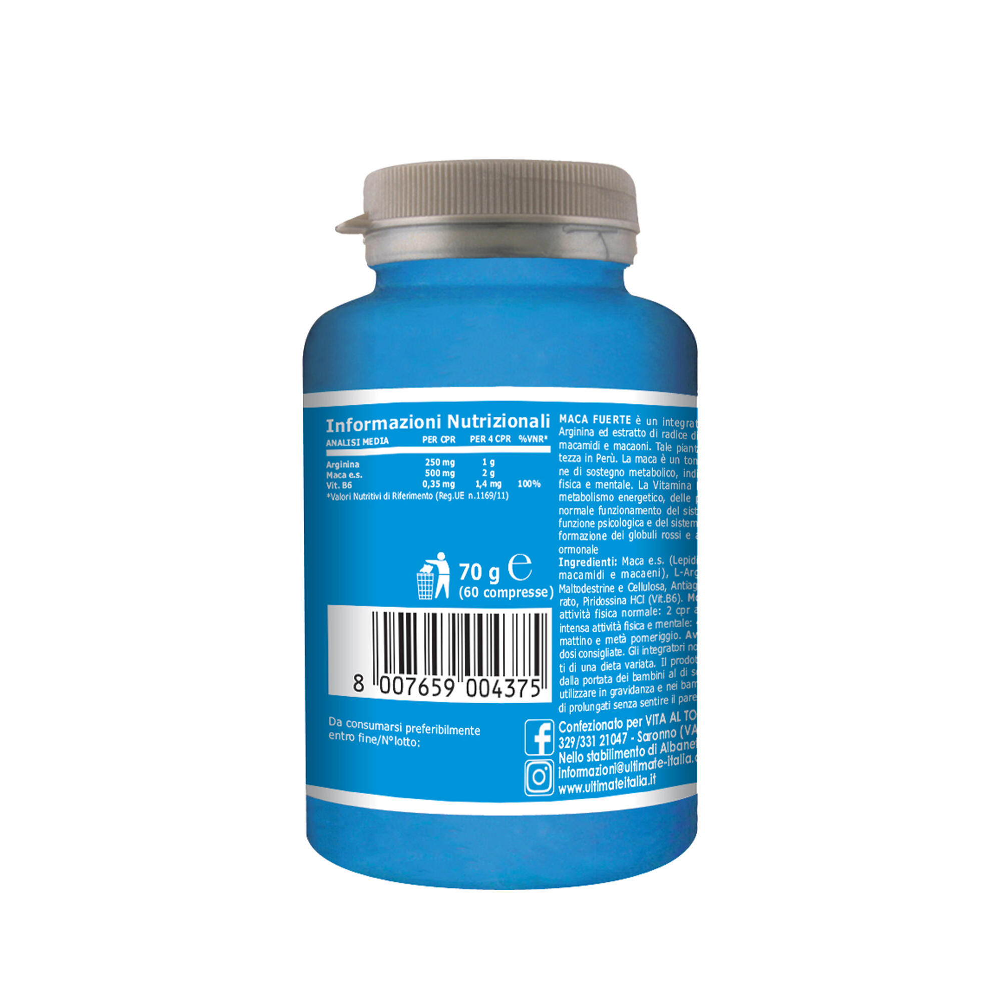 Integratore alimentare - MACA FUERTE - 60 cps 3/7
