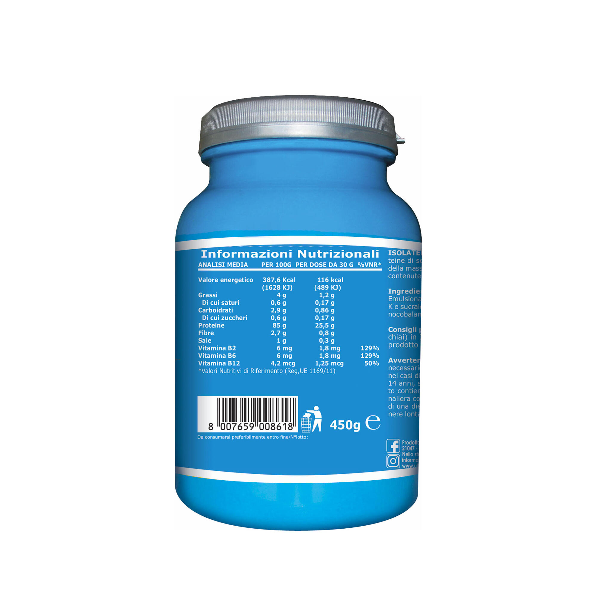Integratore alimentare - ISOLATED SOYA PROTEIN CACO - 450g 3/5