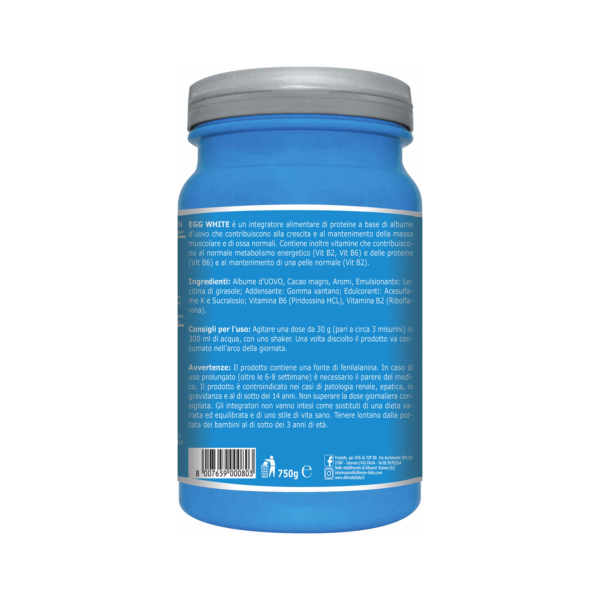 Integratore alimentare - EGG WHITE COCOA 750g 2/6