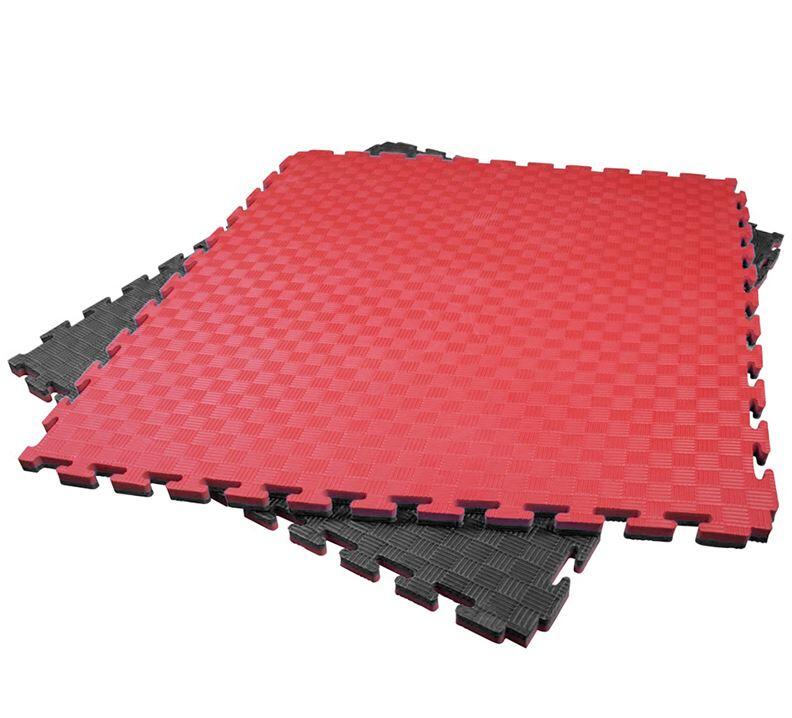 Tatami puzzle eva pack 4 / 1 x 1 x 40mm (vermelho-preto)