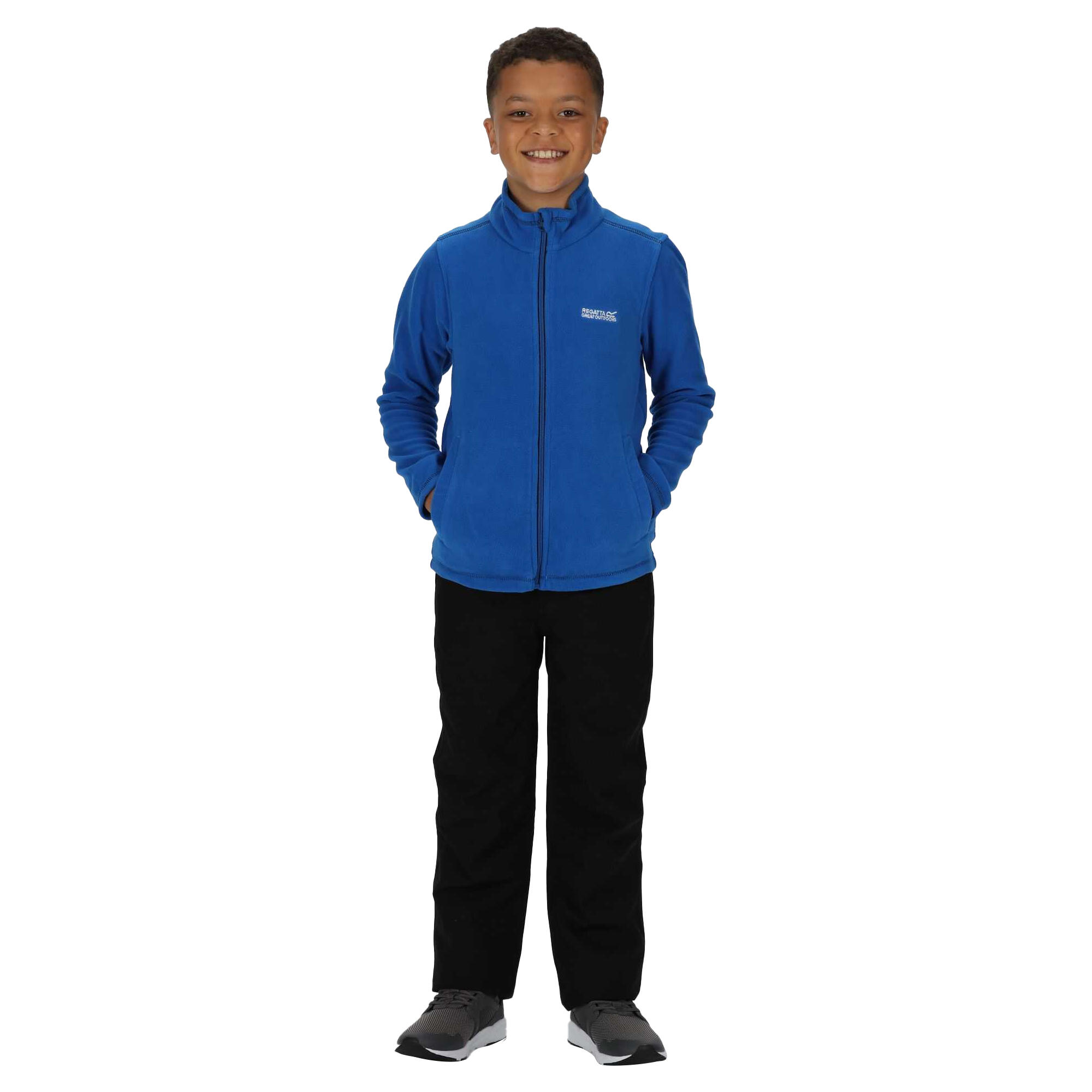 Giacca in pile Regatta bambini azzurro/navy 100% poliestere 4/5