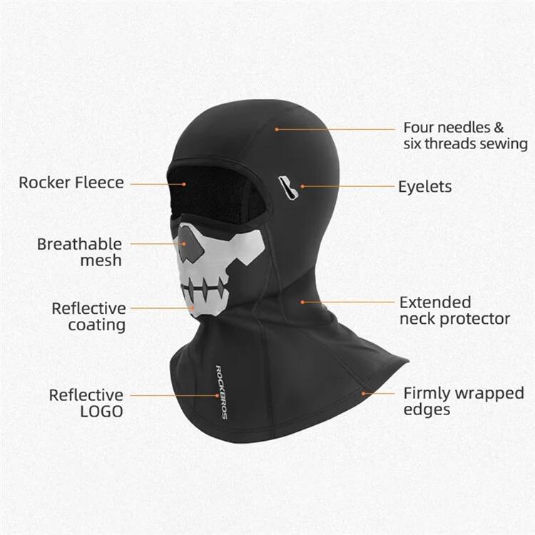 Jambo Motociclo Maschera Passamontagna Half Mask Teschio – Unisex, Tubolare Senza Cuciture, In Poliestere, Taglia Unica 50x25 Cm