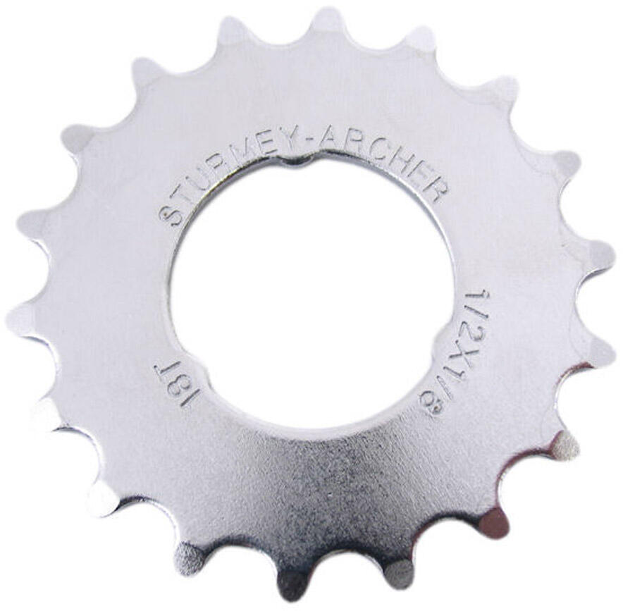 Engrenage Sturmey Archer 18T 1/8 Modèle plat Chrome 2/2