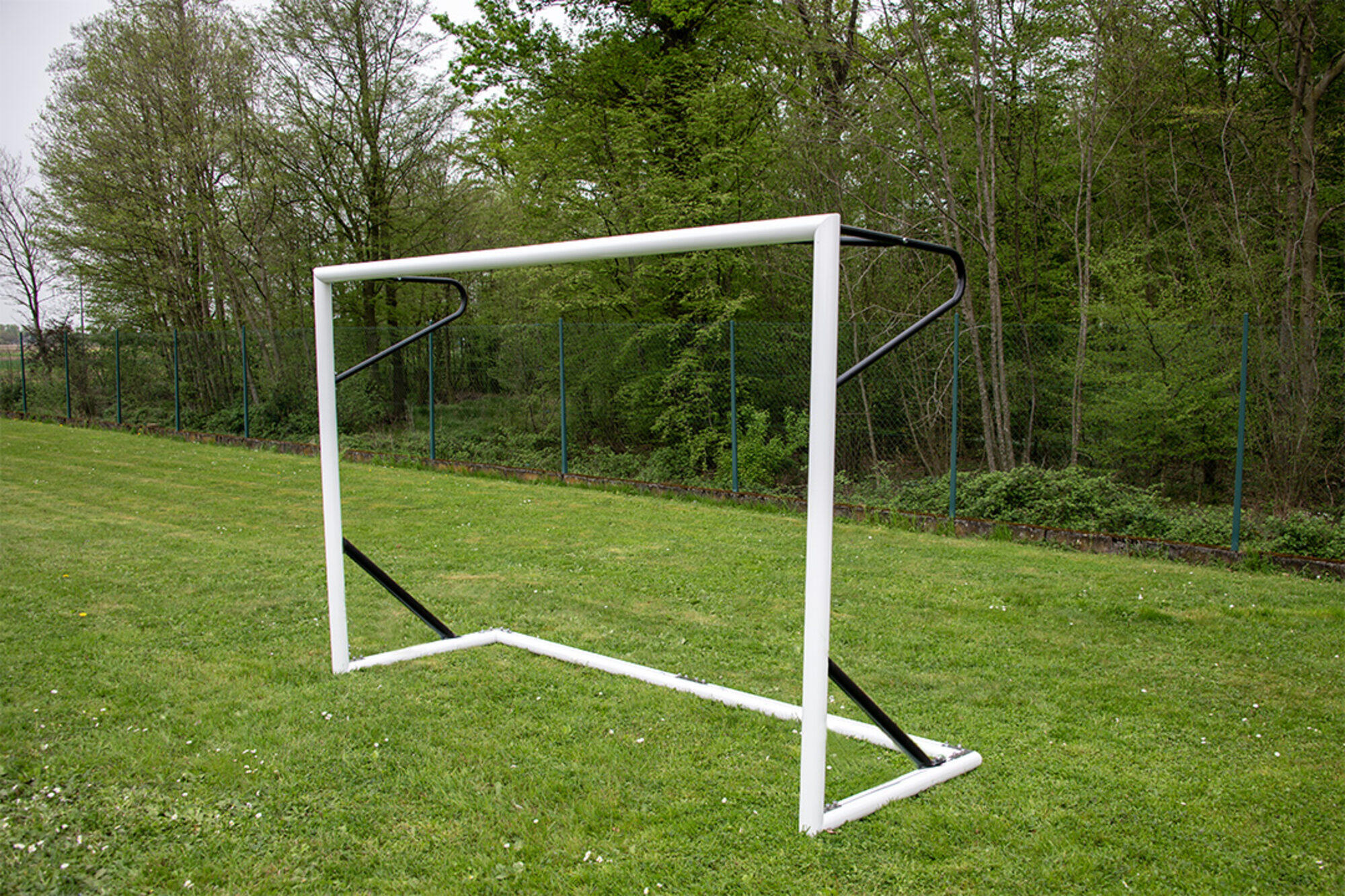 Porta da calcio a 5 (3m x 2m) - Trasportabile - Alluminio 80mm - Nero 2/2