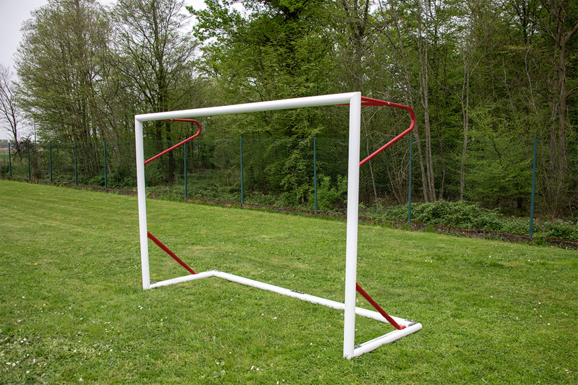 Baliza de futebol 1,5 x 1 m - Transportável - Alumínio Ø80mm - Vermelho 2/2