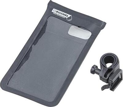 Buchel telefoonhouder fiets - universeel - waterdicht - zwart