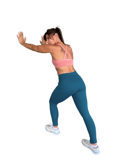 Seconde vie - Legging femme Les Poulettes Fitness vert canard 2/5