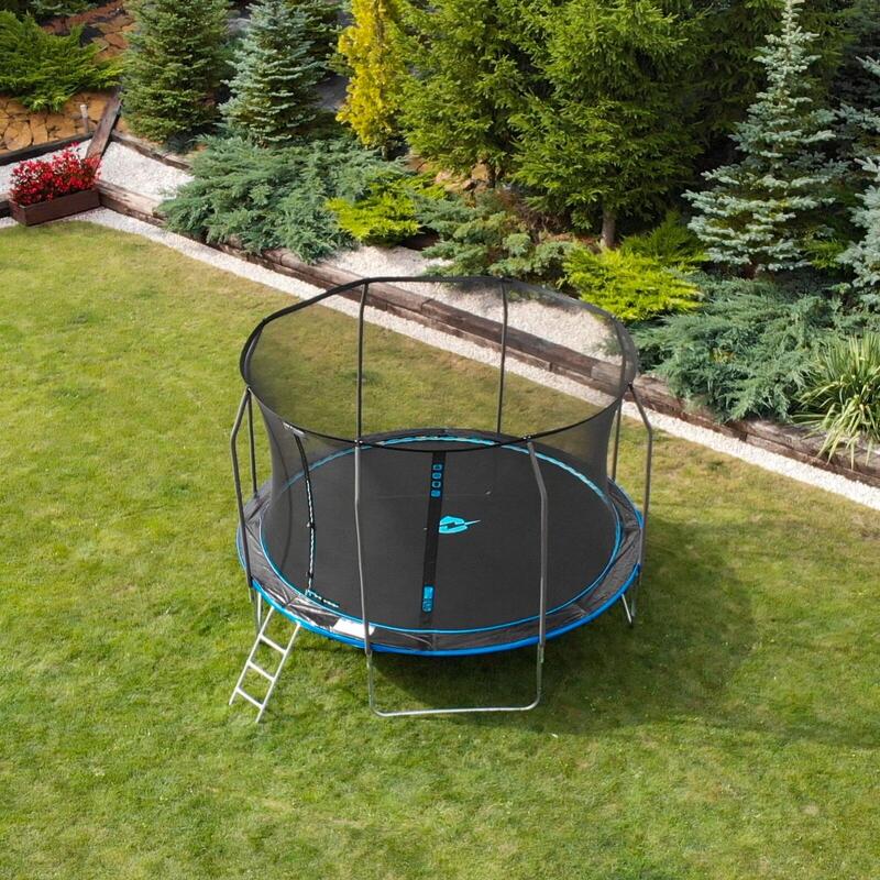 Thunder Deluxe ronde trampoline (Ø366 cm) met net - blauw