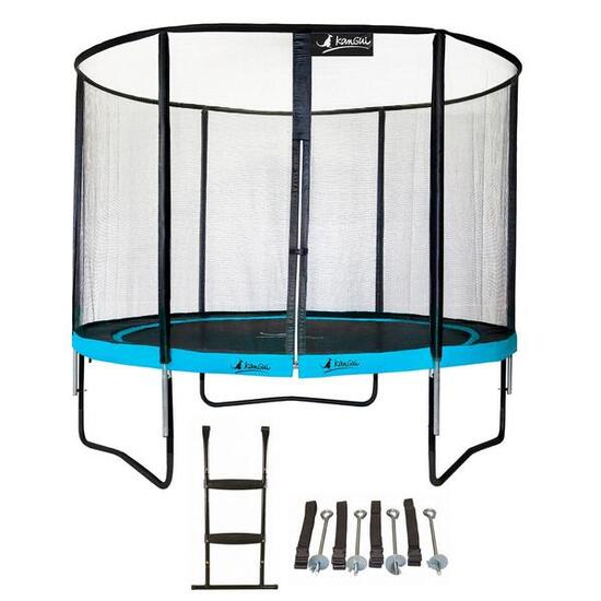Punchi Blue 300 Trampolin + Leiter + Kit