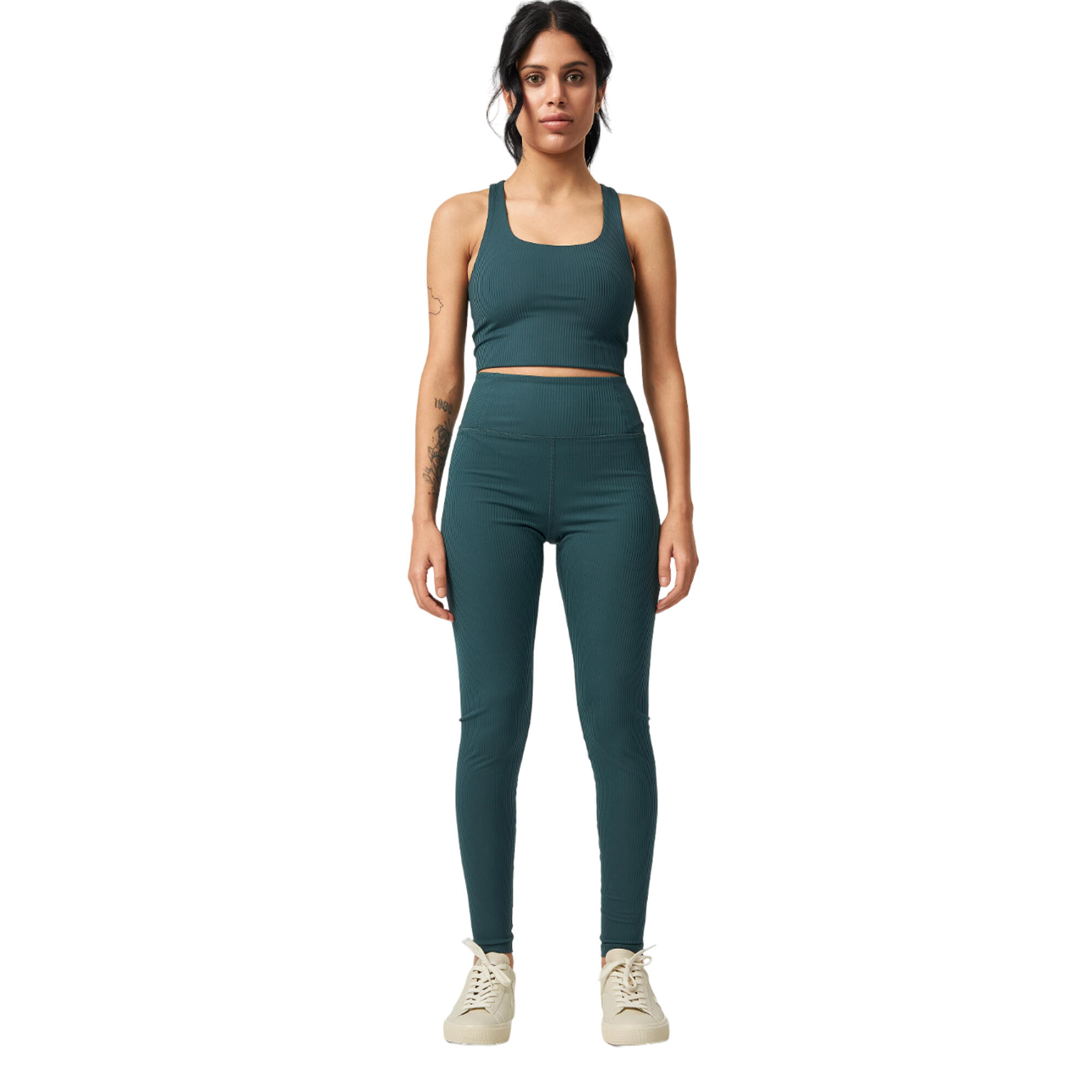 Reggiseno A Costine Racerback Donna Girlfriend Collective Paloma Muschio 3/3
