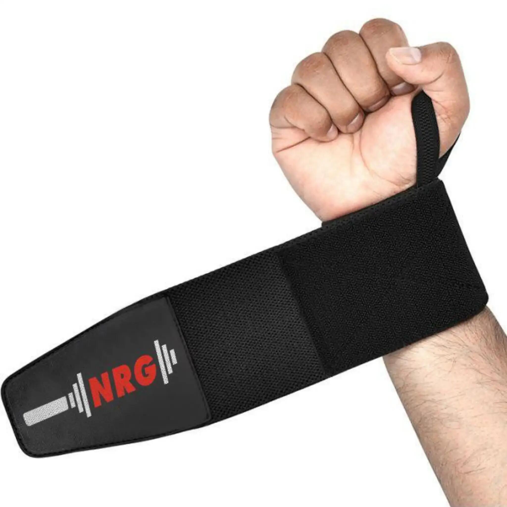 Roar® - Fasce da Polso Professionali per Sollevamento Grossi Pesi. Polsiere Palestra per Fitness, Bodybuilding, Crossfit, Powerlifting. Cinghie Elasticizzate per Allenamento per la Forza. (Giallo