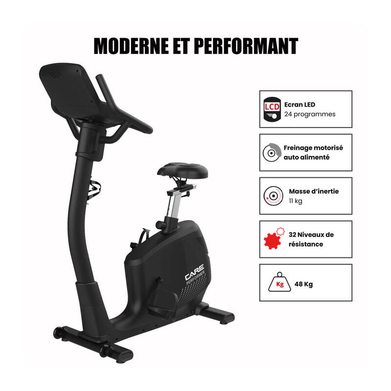 Vélo auto-alimenté - PERFORMER LED - CARE - Ergomètre connecté
