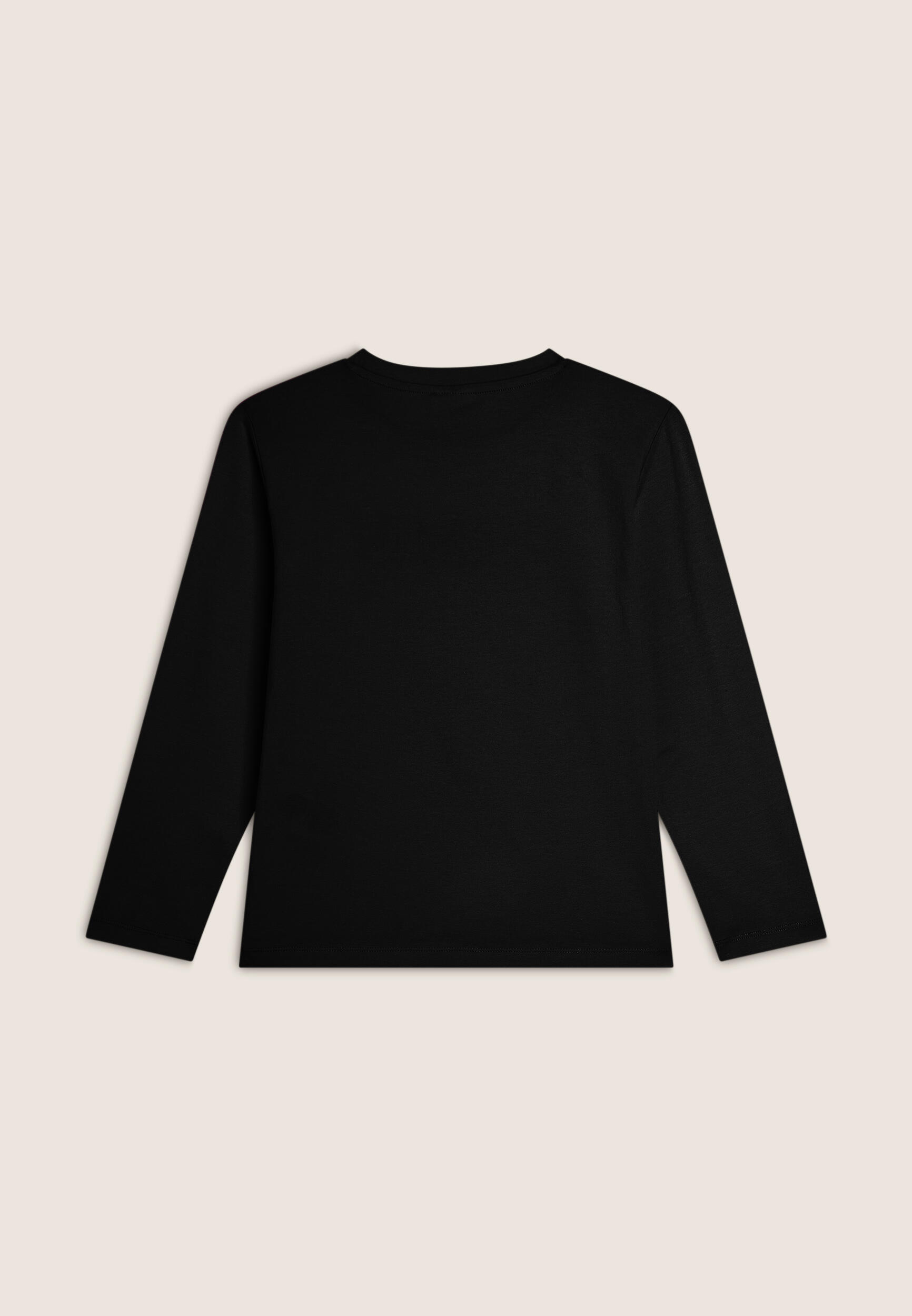 T-shirt manica lunga da Bambina Regular Fit con Logo Glitter 2/3