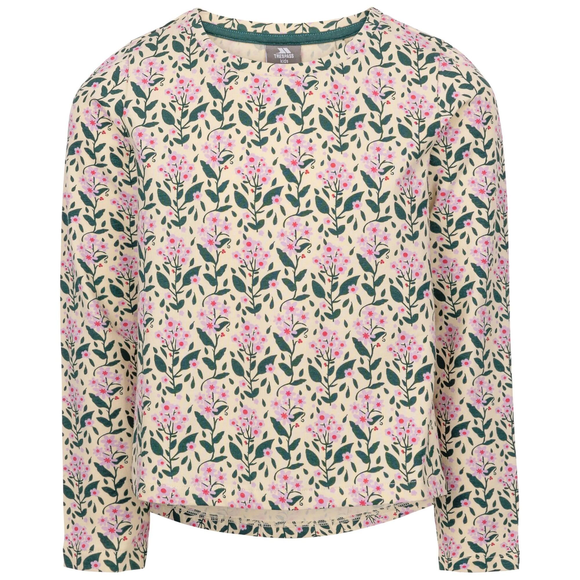 TRESPASS Top Manica Lunga Ragazze Trespass Rosslyn Crema