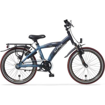 Alpina yabber j20 kinderfiets - stone blauw en navy blauw