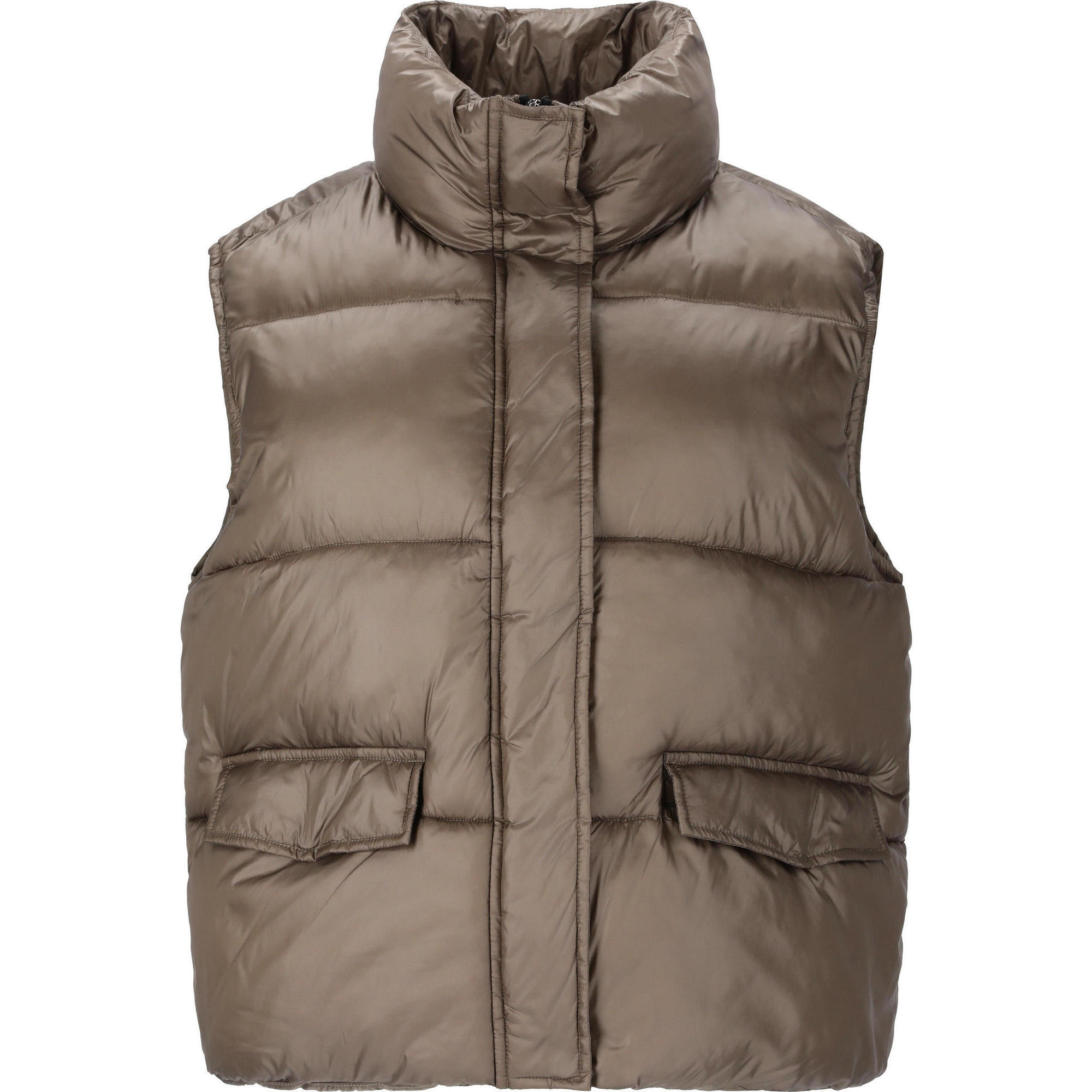 Athlecia - Doudoune Sans Manches Femme Athlecia Prinsloo - Gilet Sans Manche - Beige|vert - Decathlon