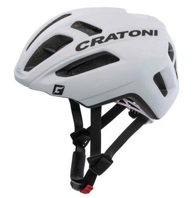 Fietshelm c-pro wit mat met rubber bekleed