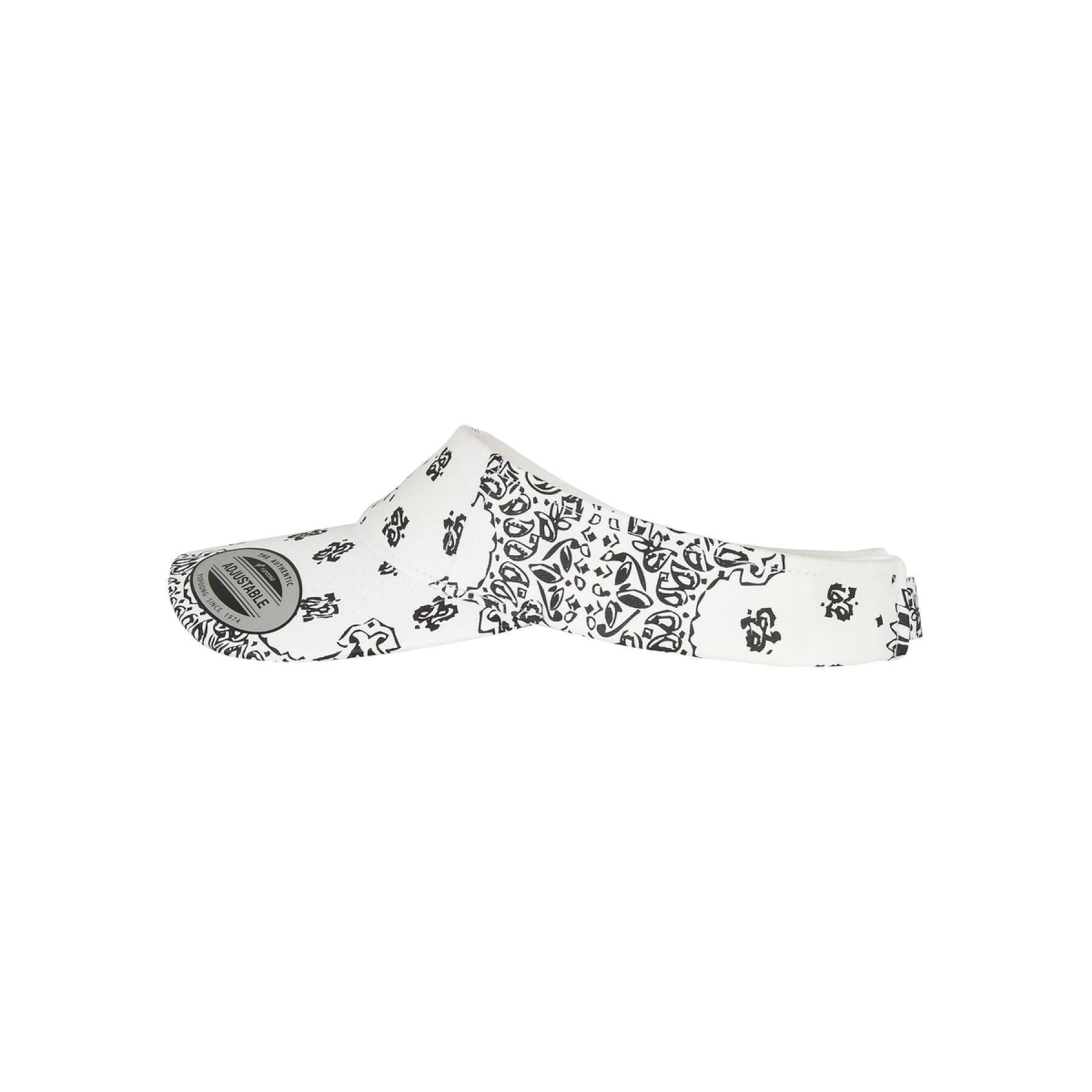 Bandana Visor (White/Black) 3/4