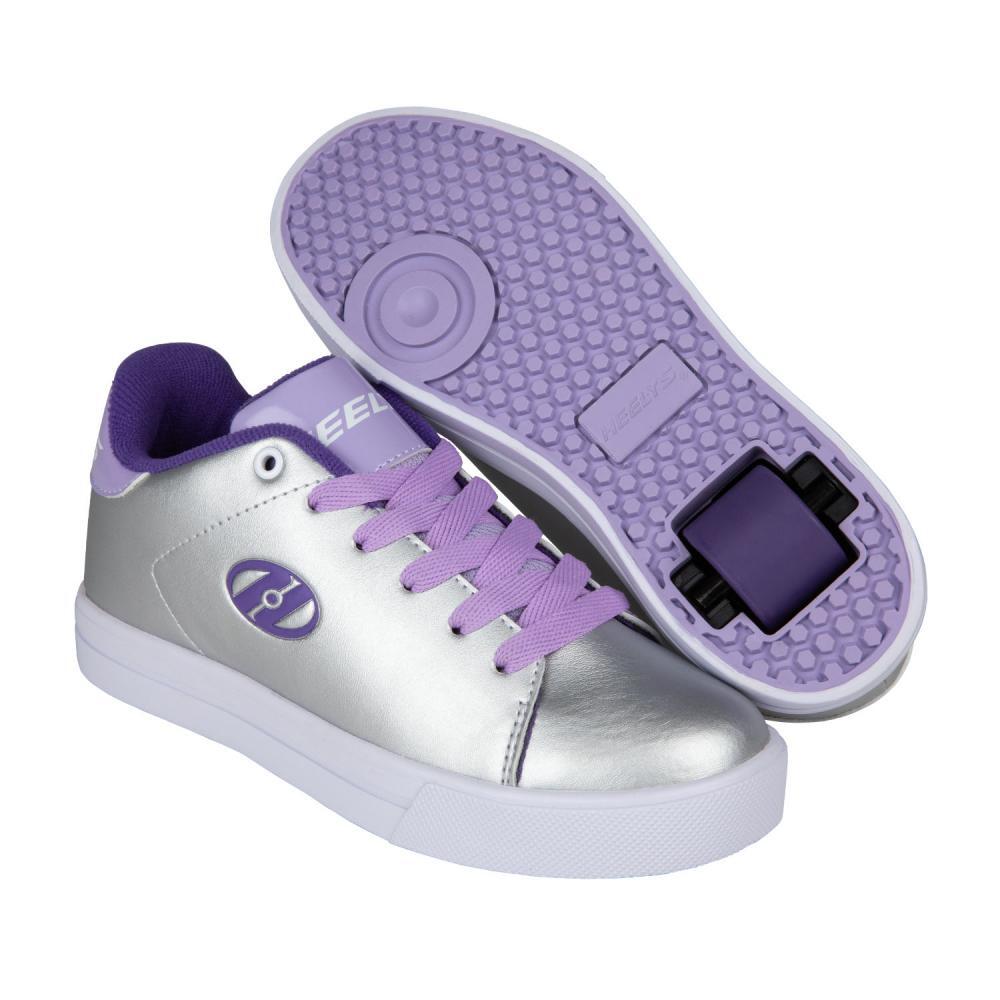 HEELYS Royale Silver/Lavender/Purple Shadow Kids Heely Shoe