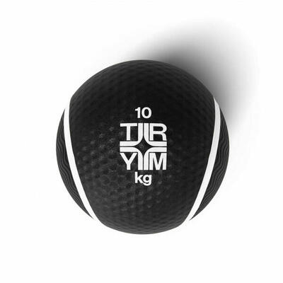 Trym medicijnbal - medicine ball - rubber - zwart - 10 kg