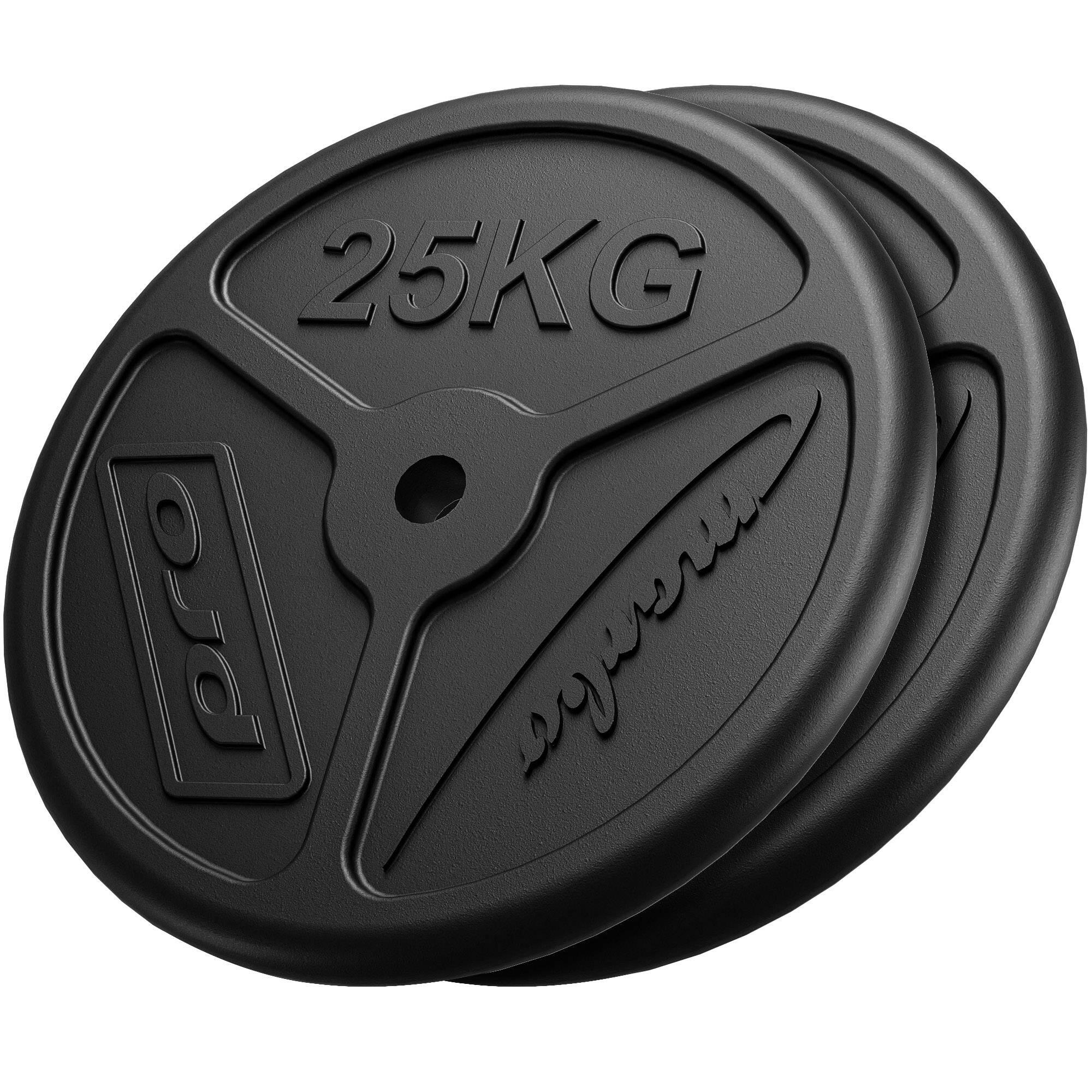 Marbo Sport - Ensemble De Poids En Fonte Slim Ø31 Mm Marbo Sport 50 Kg - Poids De Musculation - Noir - 50 Kg - Decathlon