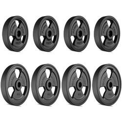 Ensemble de poids en fonte caoutchoutés Tri-grip 30 kg