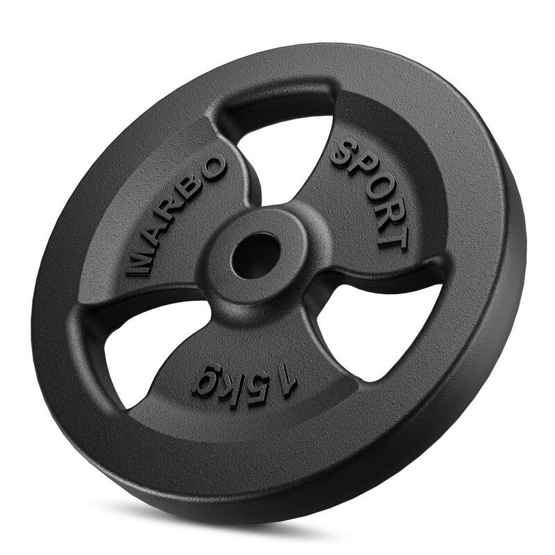 Set de greutăți din fontă Tri-Grip cu gaură ø31 mm 60 kg