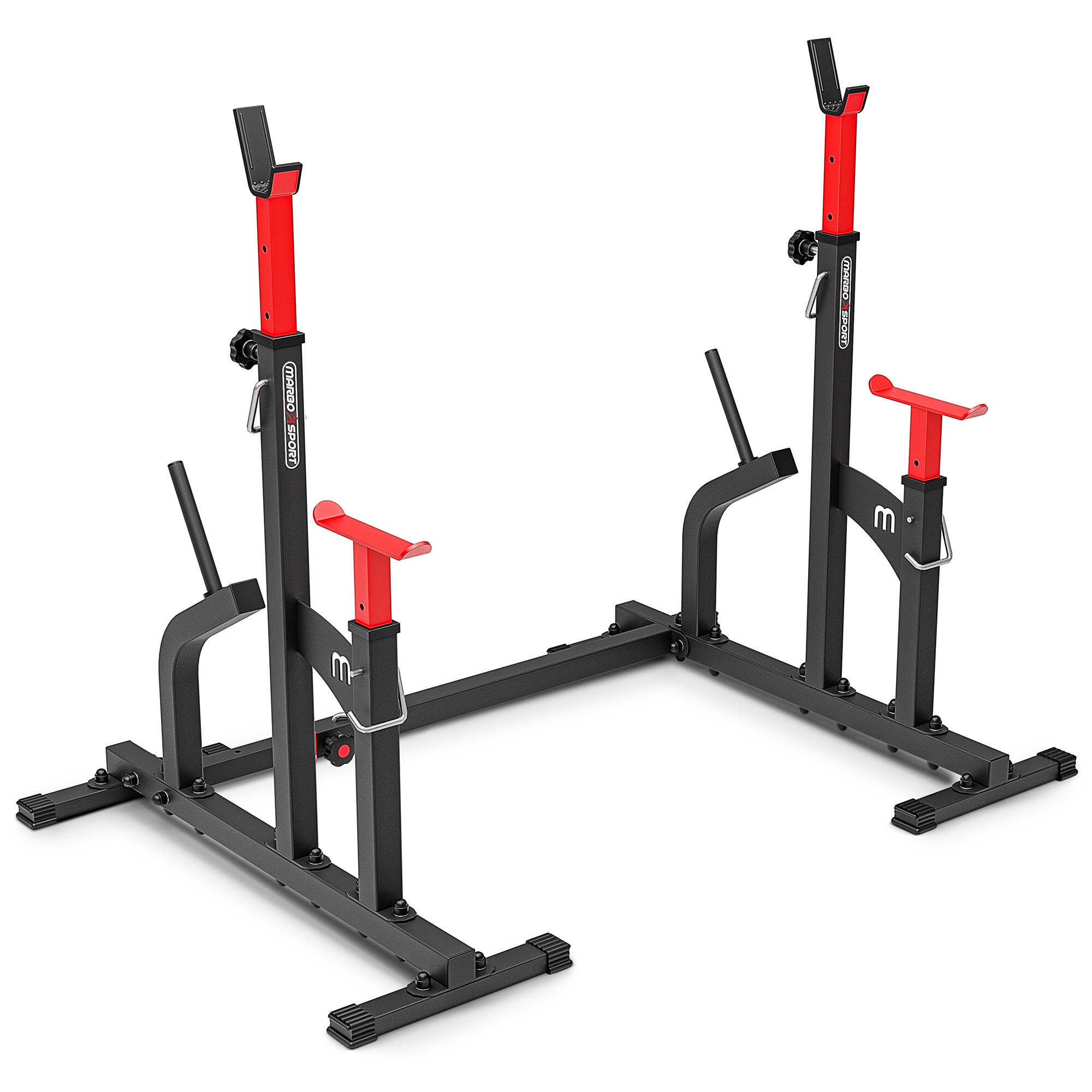 Marbo Sport - Supports Pour Barres Reliés Avec Système De Protection - Rack À Squat - Noir - Taille Unique - Decathlon