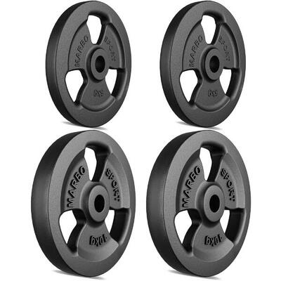Tri-grip halterschijven van gietijzer ø31 mm marbo sport 30 kg