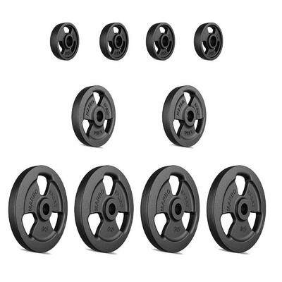 Set di pesi in ghisa Tri-Grip con foro ø31 mm 29 kg