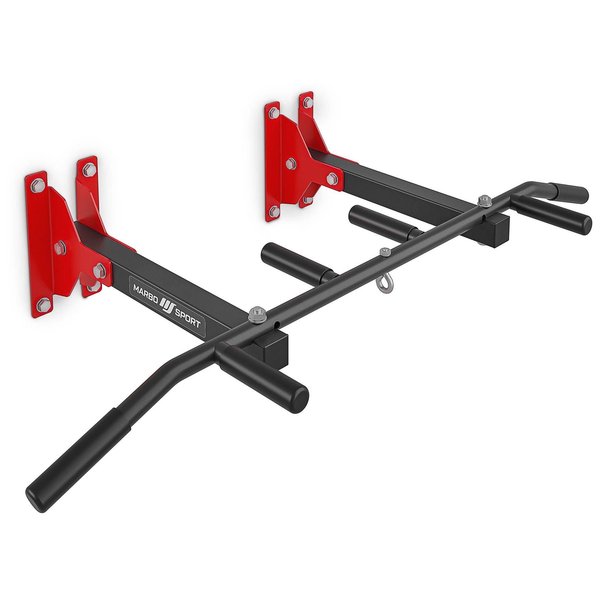 Marbo Sport - Barre De Tractions Universelle Avec Fixation Au Mur Ou Plafond - Barre De Traction - Noir|rouge - Taille Unique - Decathlon