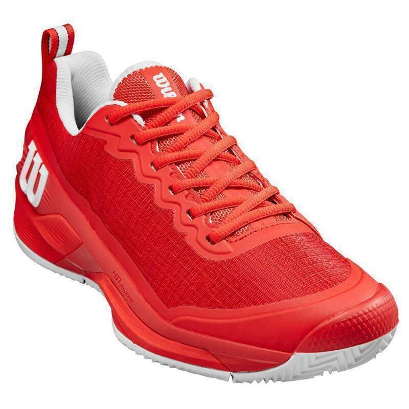 Tênis Wilson Rush Pro 4.5 Clay Vermelho Branco 3/5