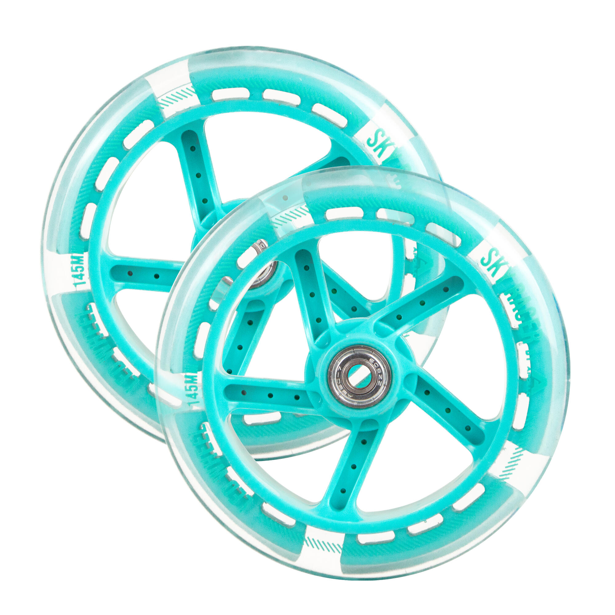 Apollo - Roue De Trottinette Adulte 145mm Pro Abec 7 Avec Led - Roue - Vert - 145 Mm - Decathlon